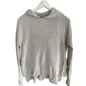 ATHLETA Rest Day Pullover Hoodie Knit Ribbed Sweater Size XXS Beige Gray